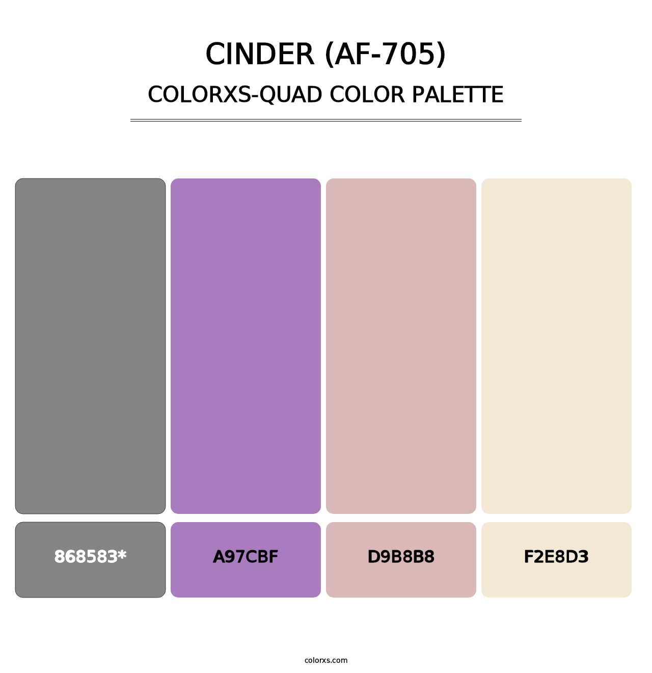 Cinder (AF-705) - Colorxs Quad Palette