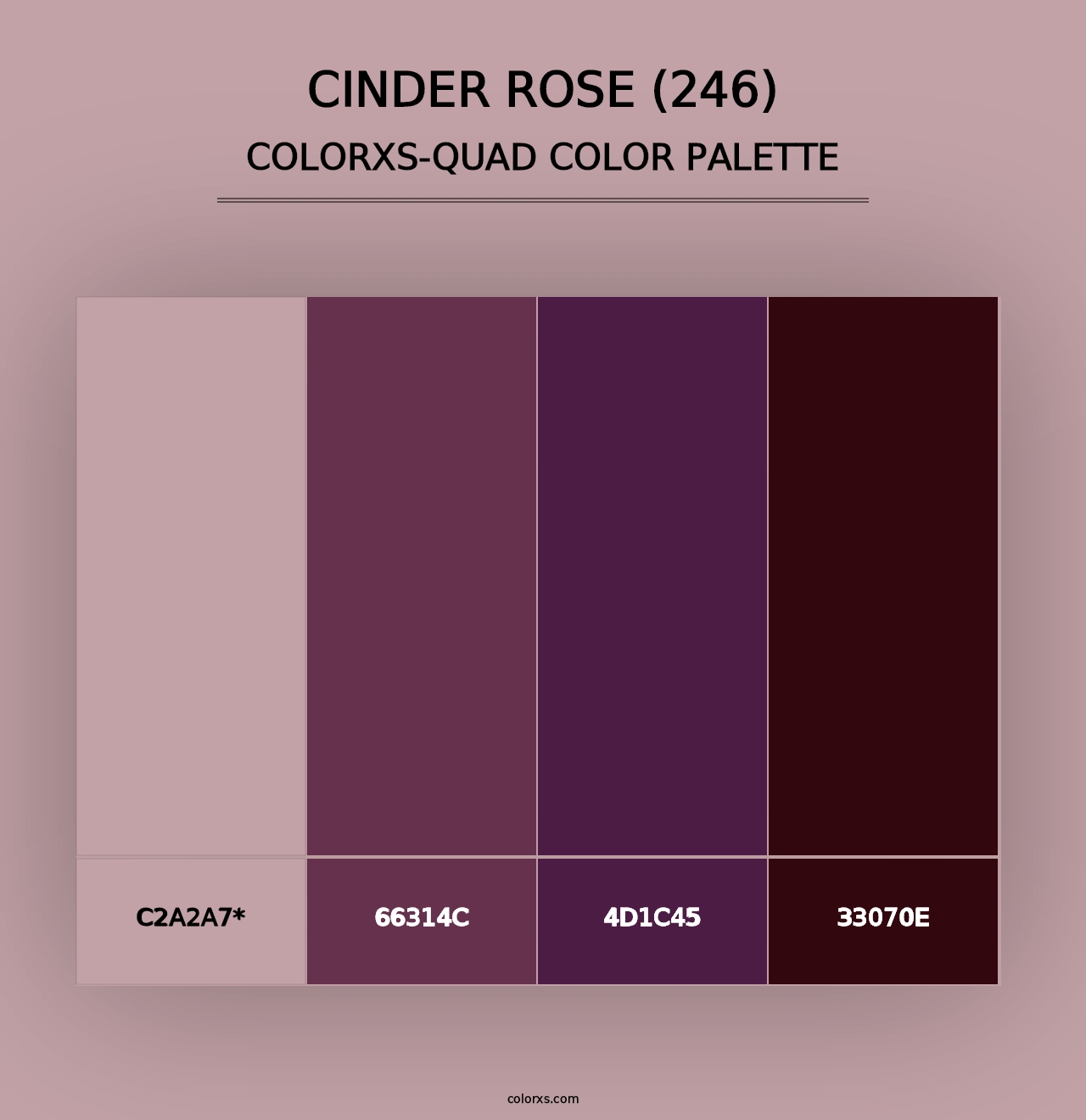 Cinder Rose (246) - Colorxs Quad Palette