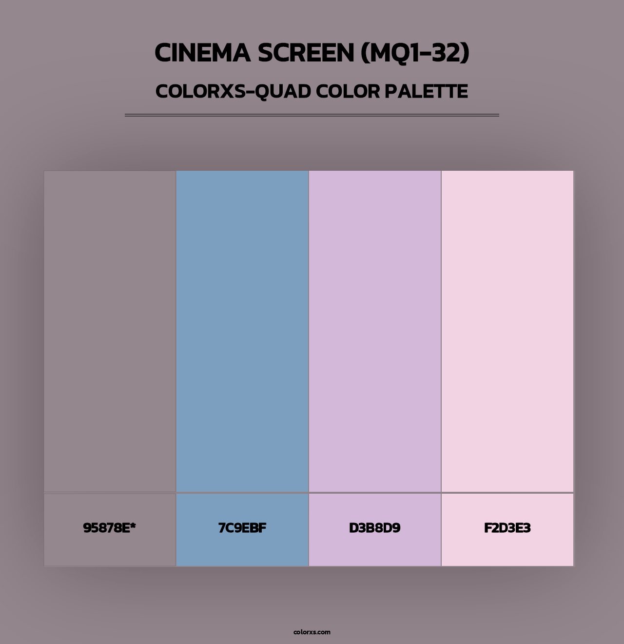 Cinema Screen (MQ1-32) - Colorxs Quad Palette