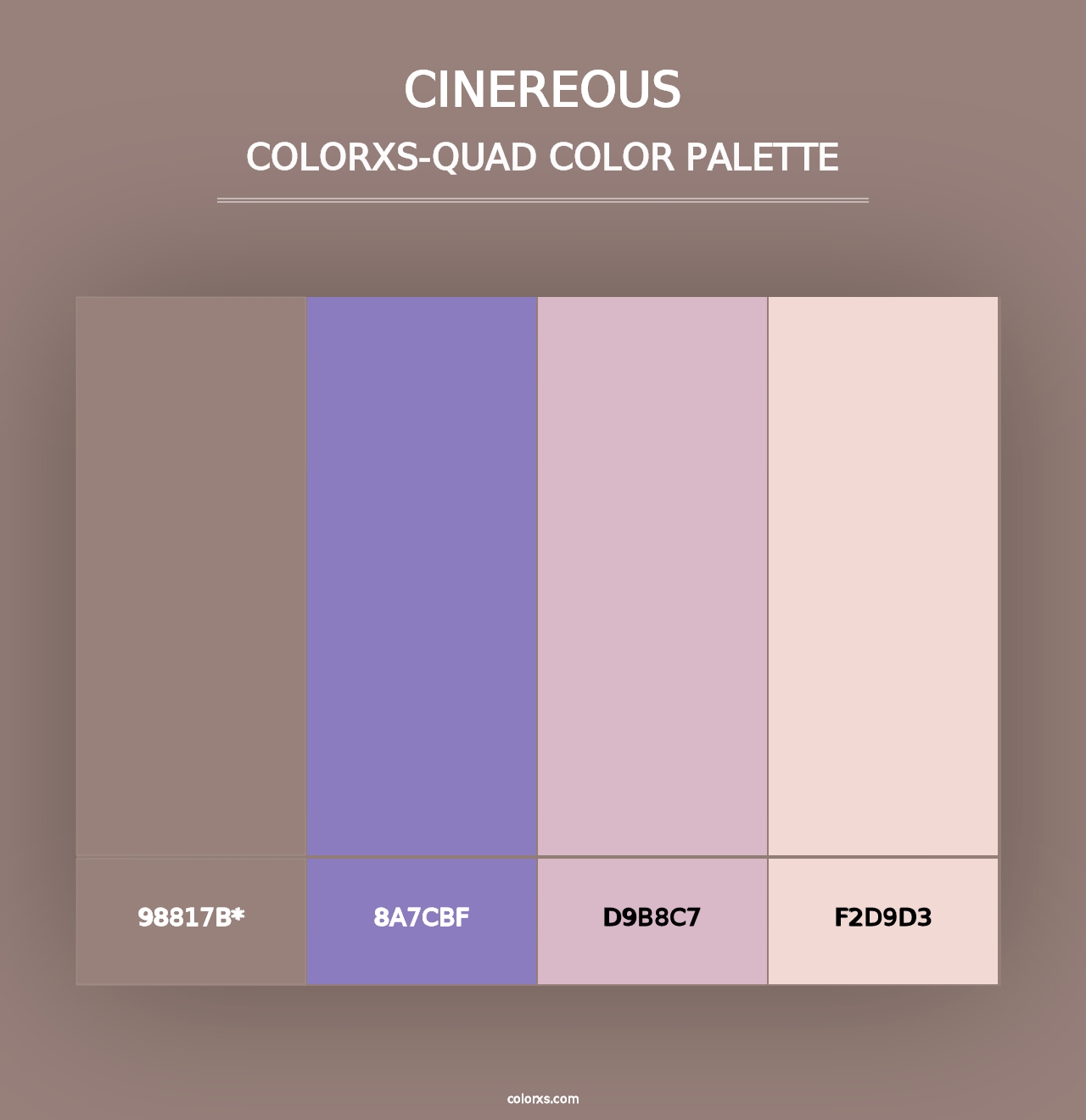 Cinereous - Colorxs Quad Palette