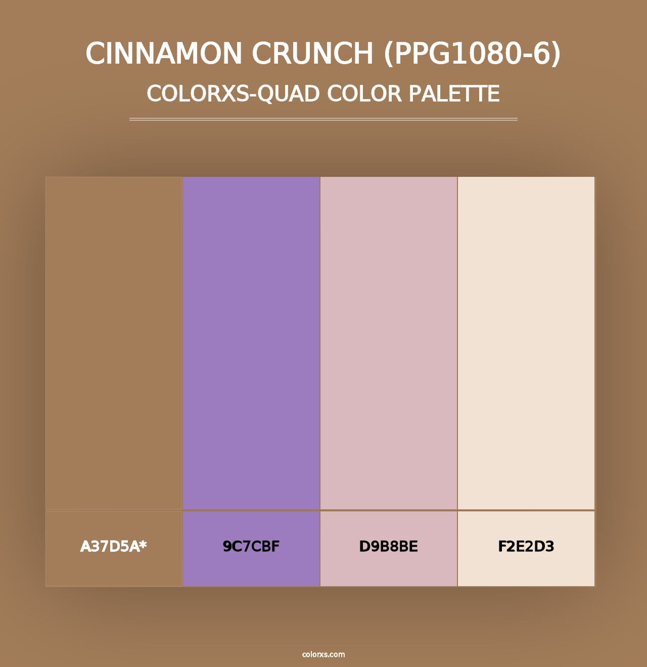 Cinnamon Crunch (PPG1080-6) - Colorxs Quad Palette