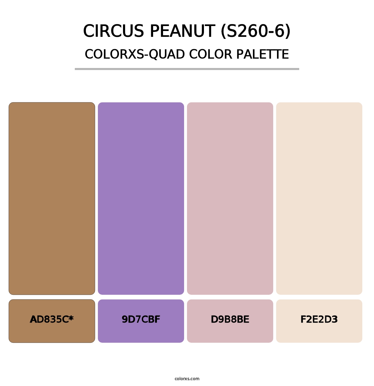 Circus Peanut (S260-6) - Colorxs Quad Palette