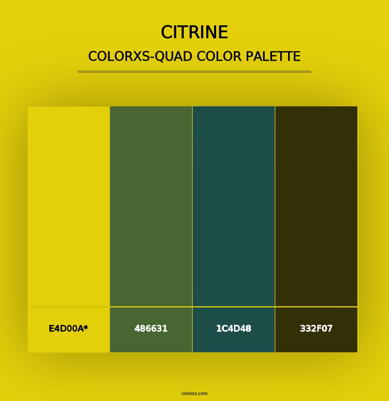 Citrine - Colorxs Quad Palette