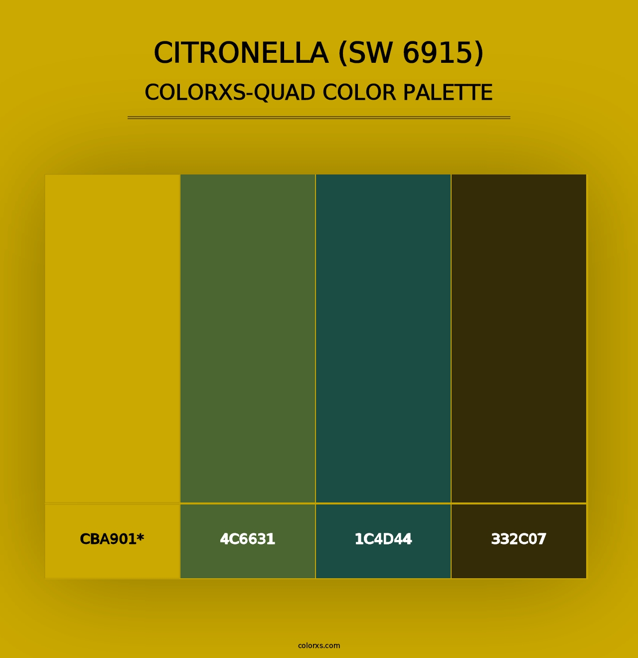 Citronella (SW 6915) - Colorxs Quad Palette