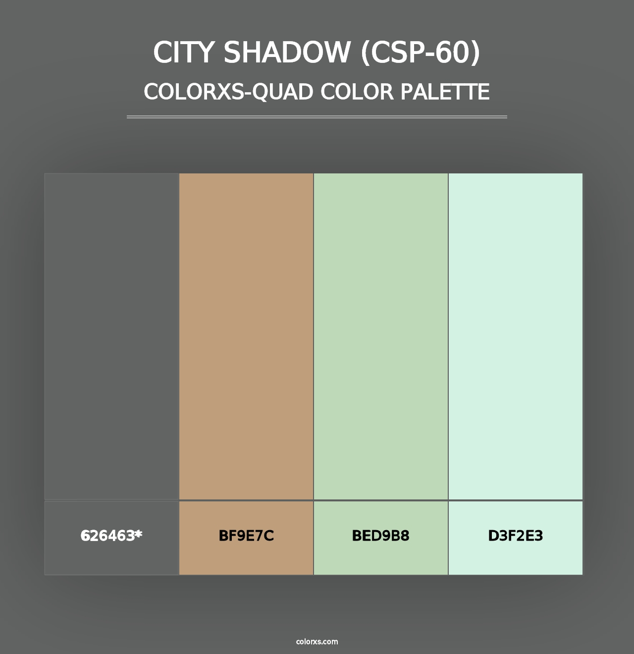 City Shadow (CSP-60) - Colorxs Quad Palette