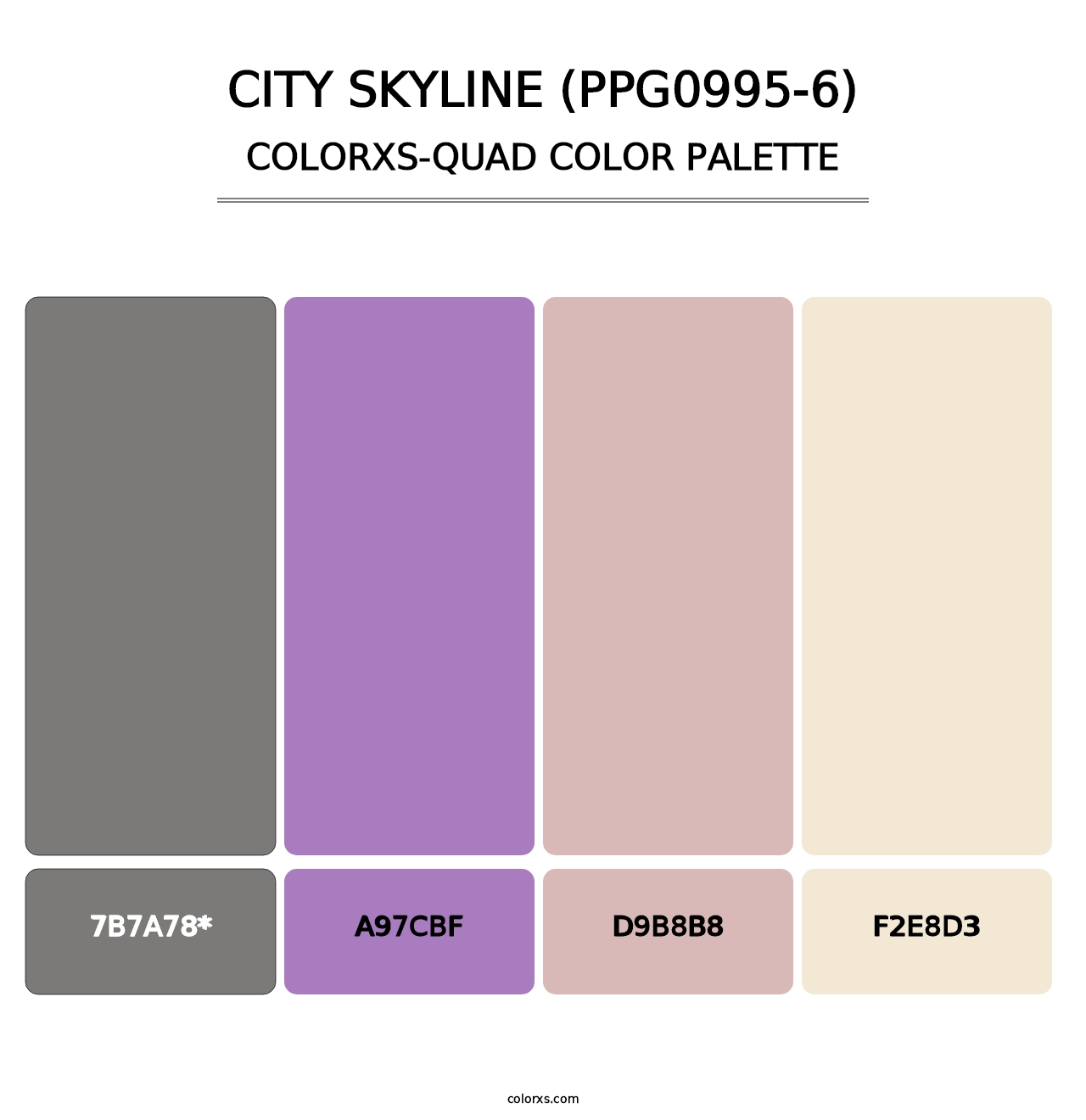 City Skyline (PPG0995-6) - Colorxs Quad Palette