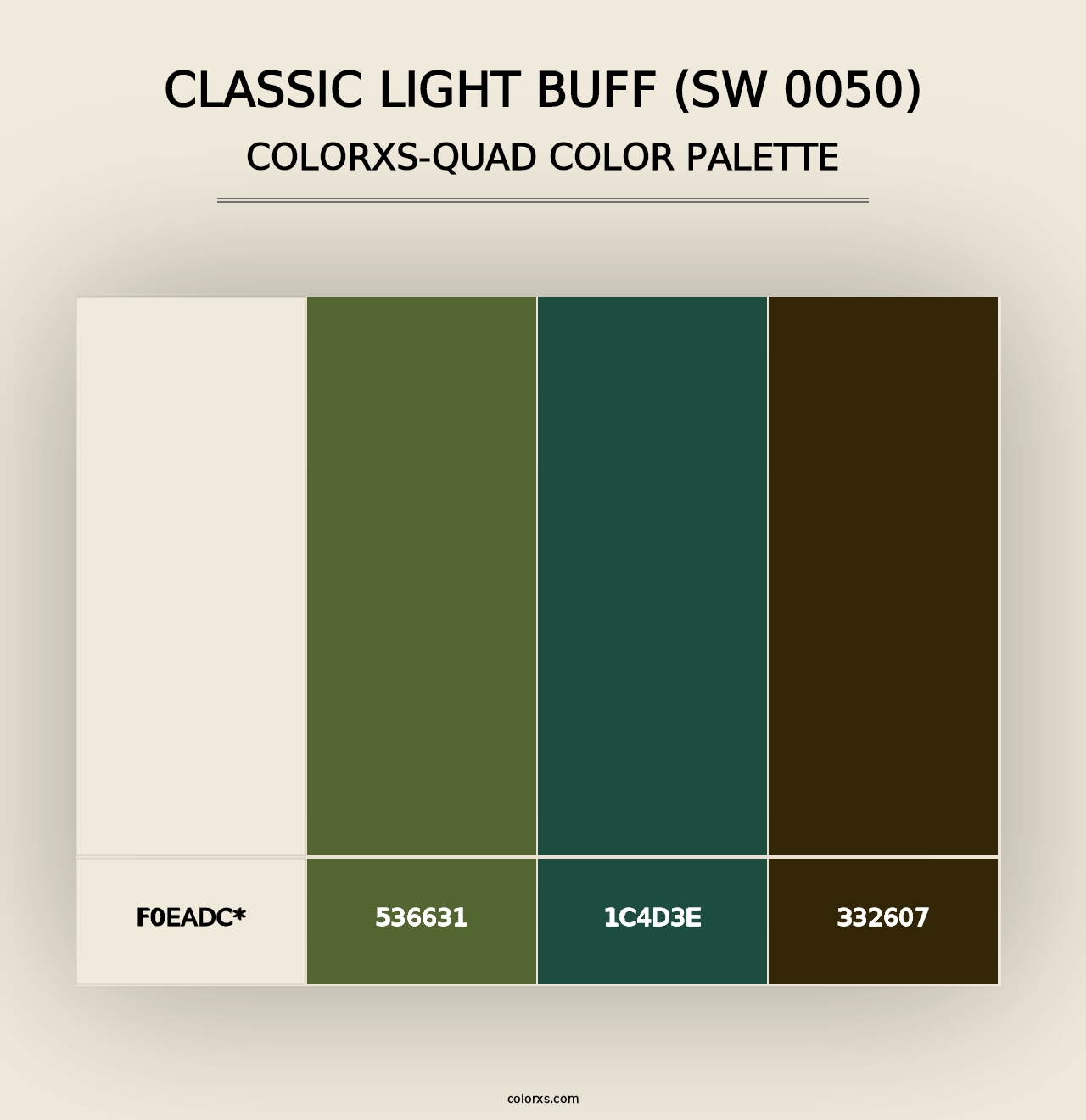 Classic Light Buff (SW 0050) - Colorxs Quad Palette