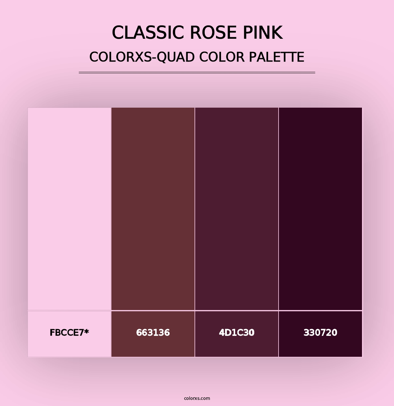 Classic Rose Pink - Colorxs Quad Palette