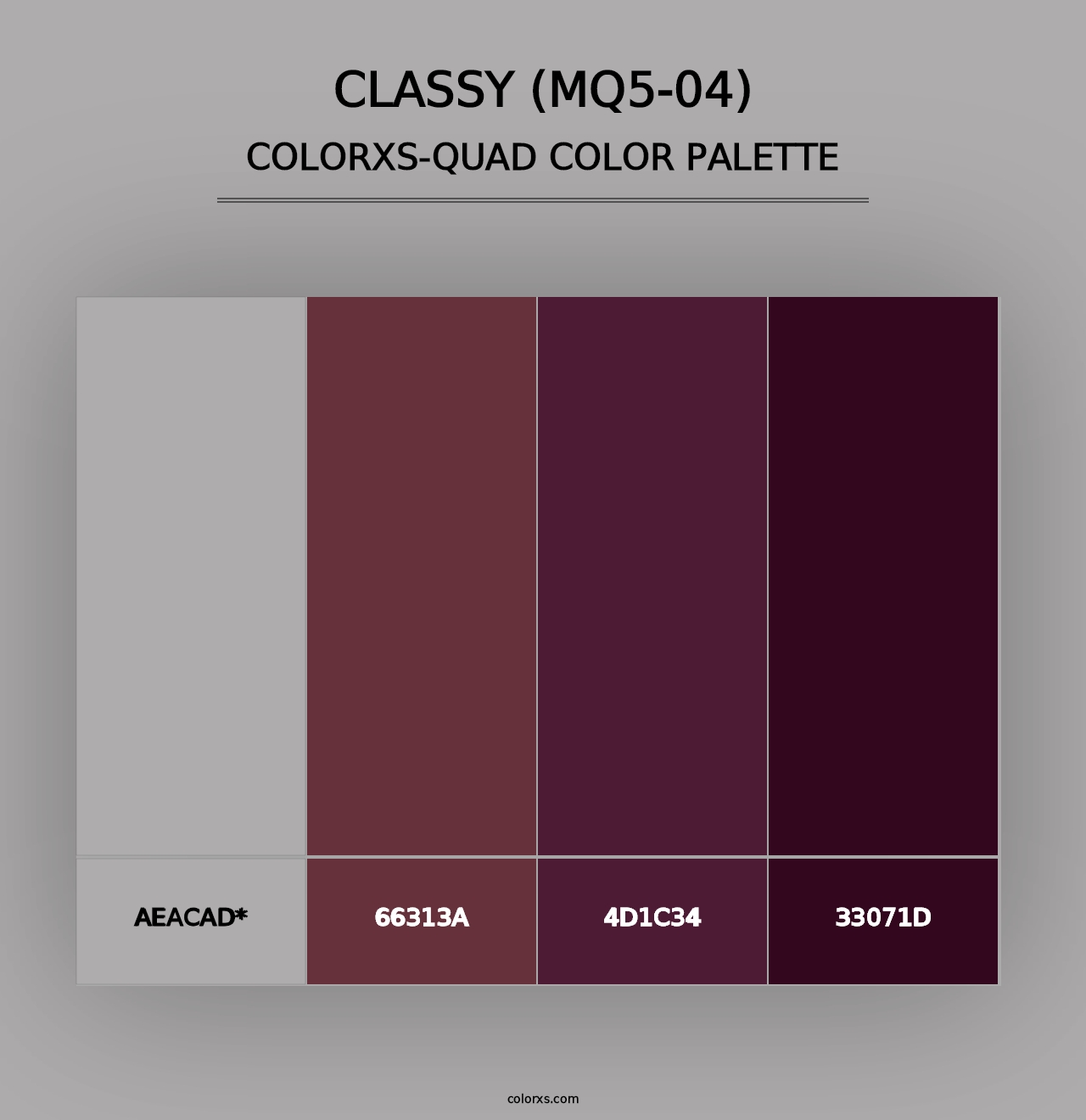 Classy (MQ5-04) - Colorxs Quad Palette