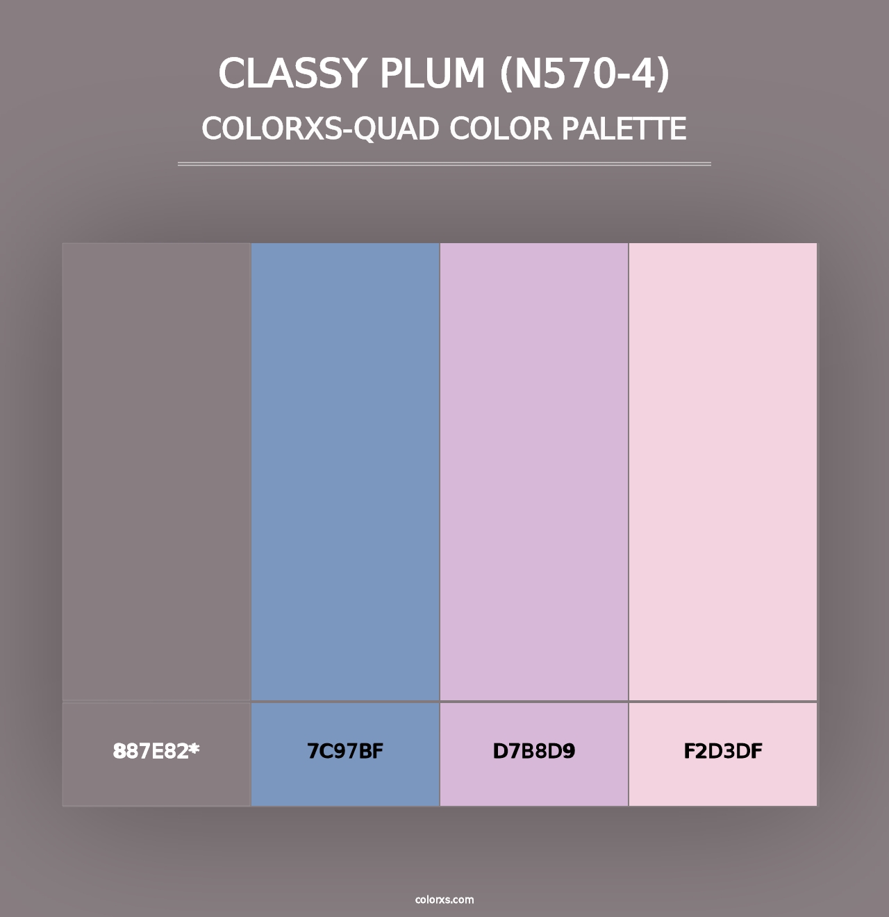 Classy Plum (N570-4) - Colorxs Quad Palette