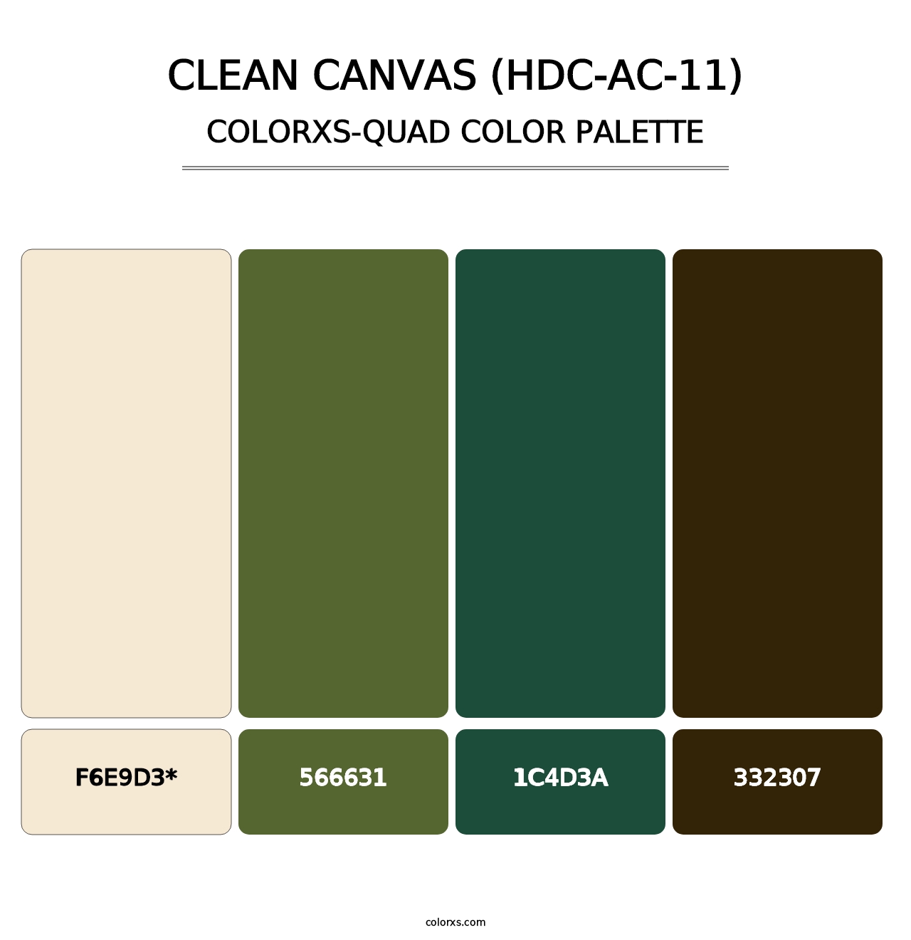 Clean Canvas (HDC-AC-11) - Colorxs Quad Palette