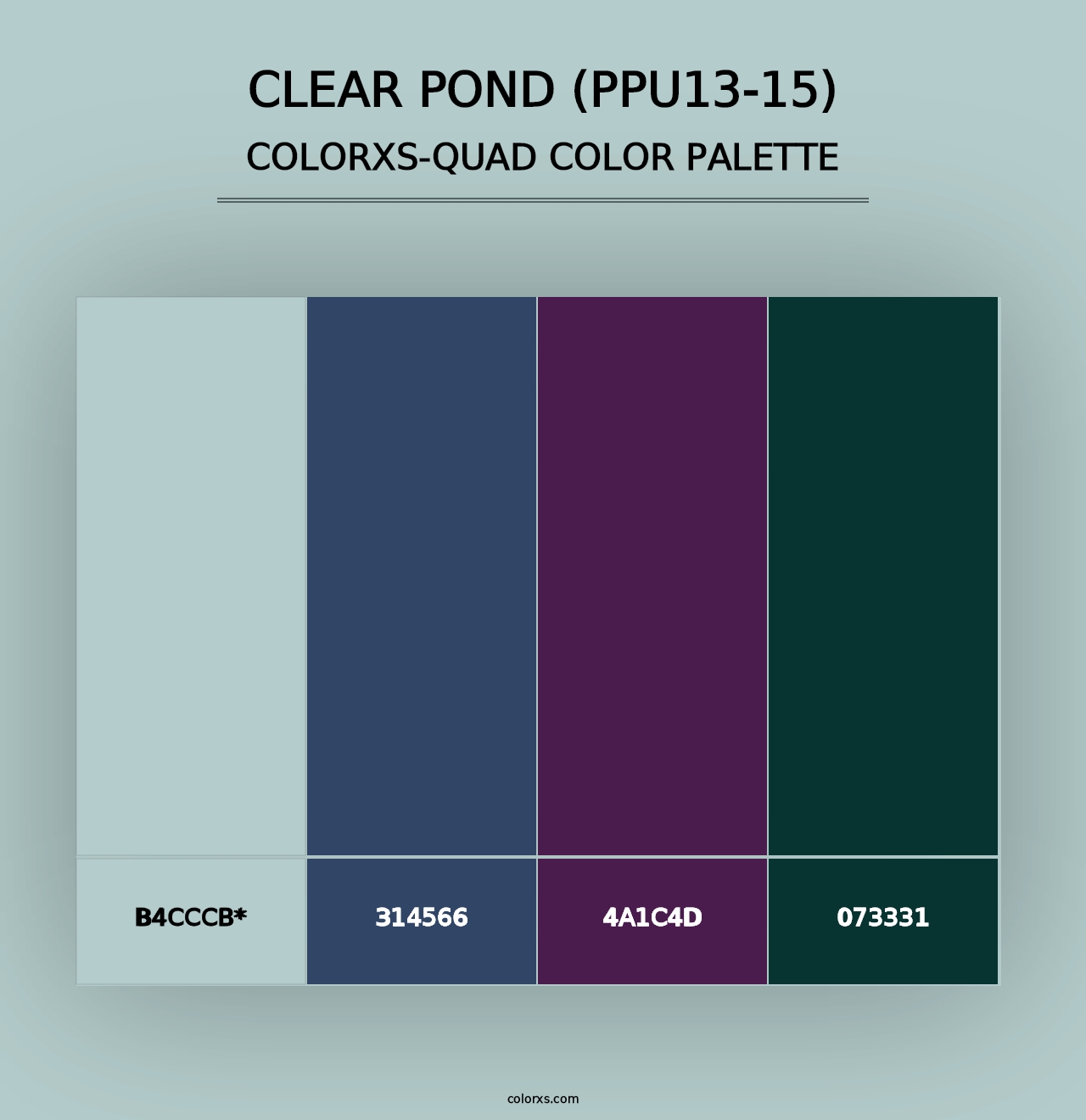 Clear Pond (PPU13-15) - Colorxs Quad Palette