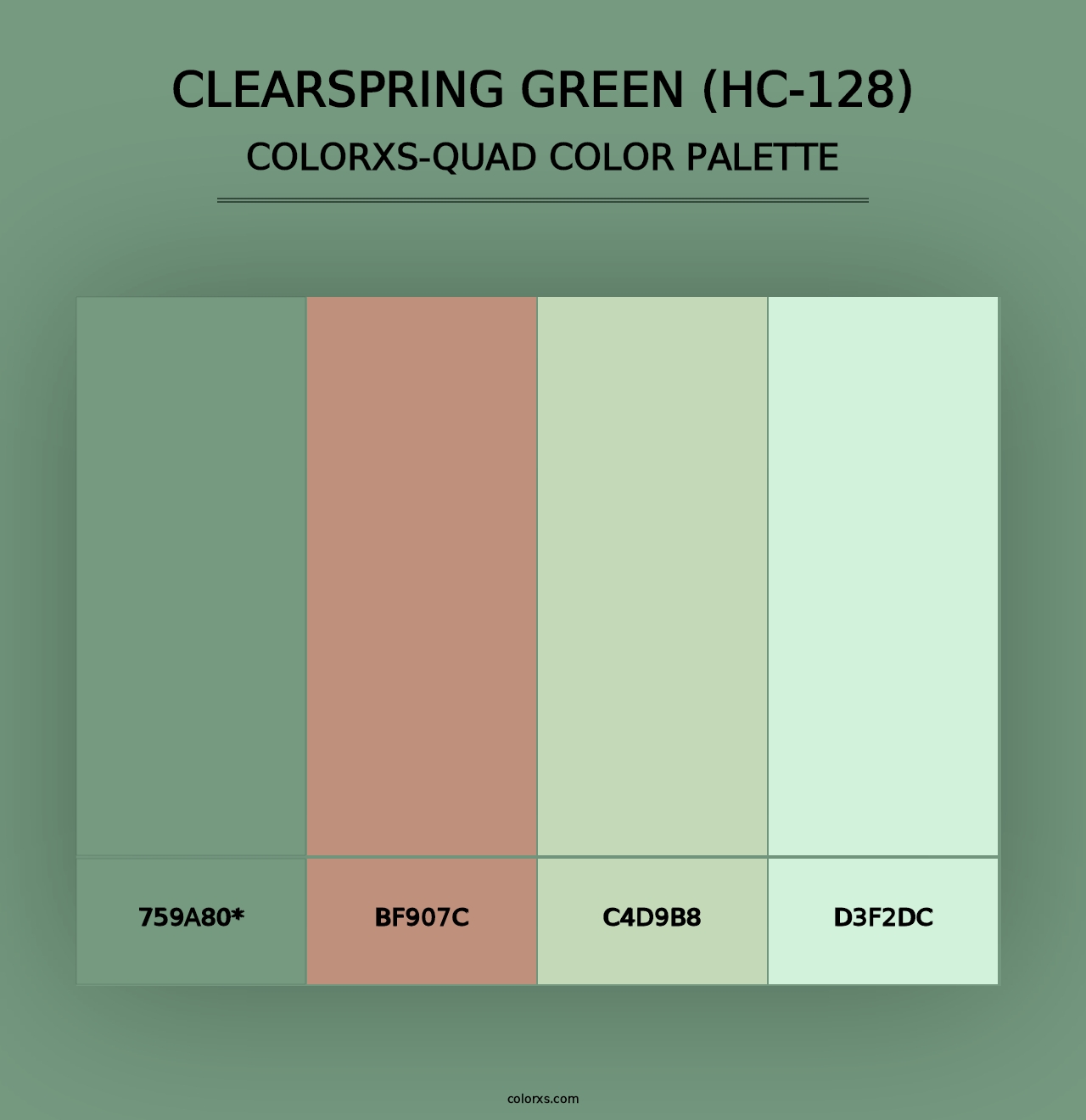 Clearspring Green (HC-128) - Colorxs Quad Palette