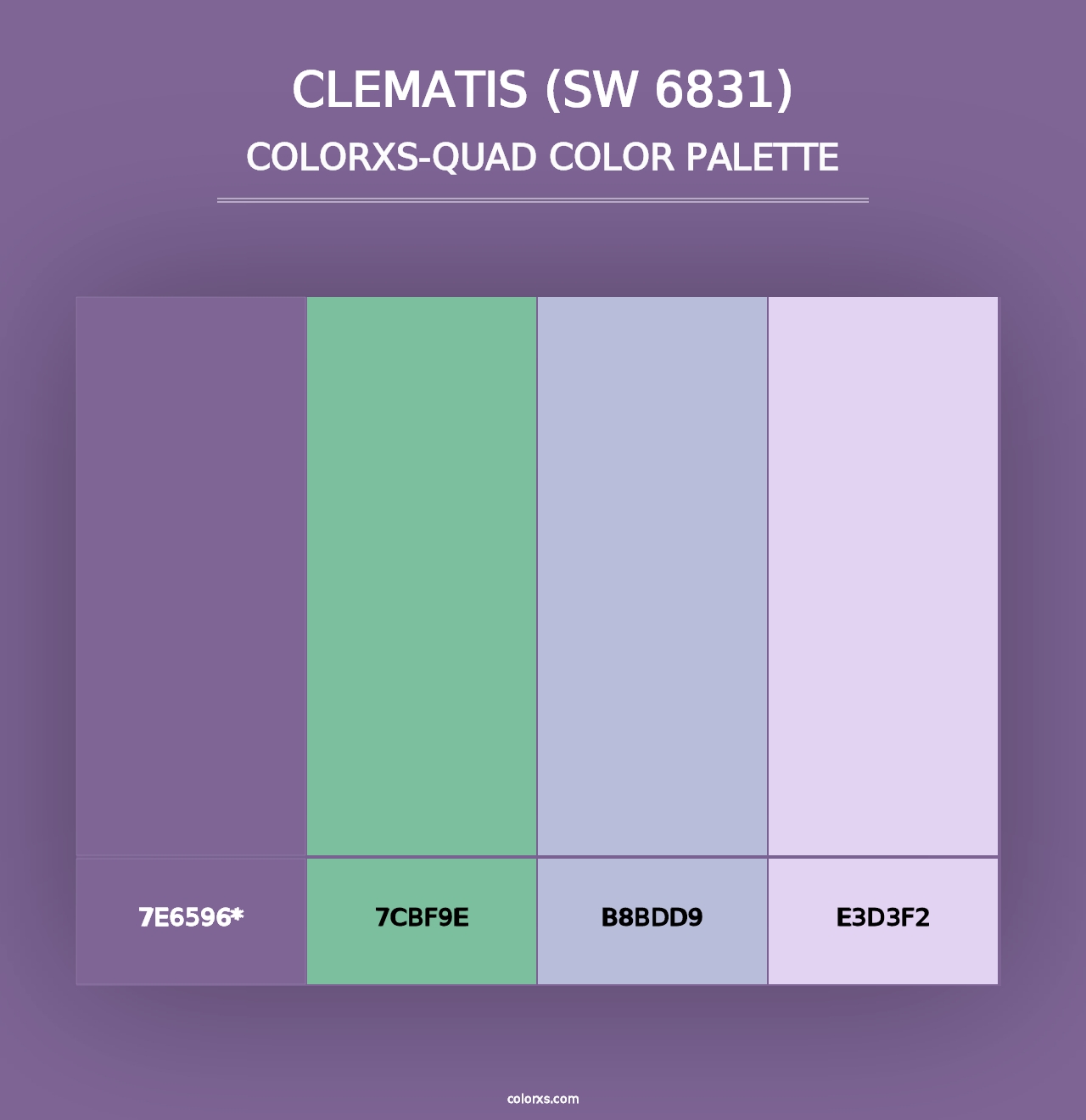 Clematis (SW 6831) - Colorxs Quad Palette