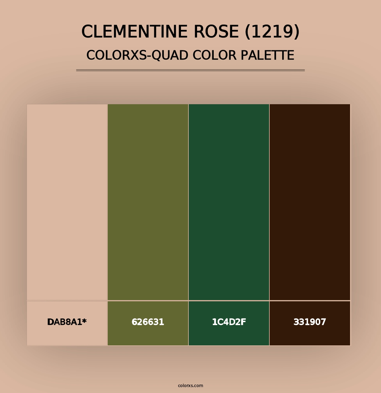 Clementine Rose (1219) - Colorxs Quad Palette