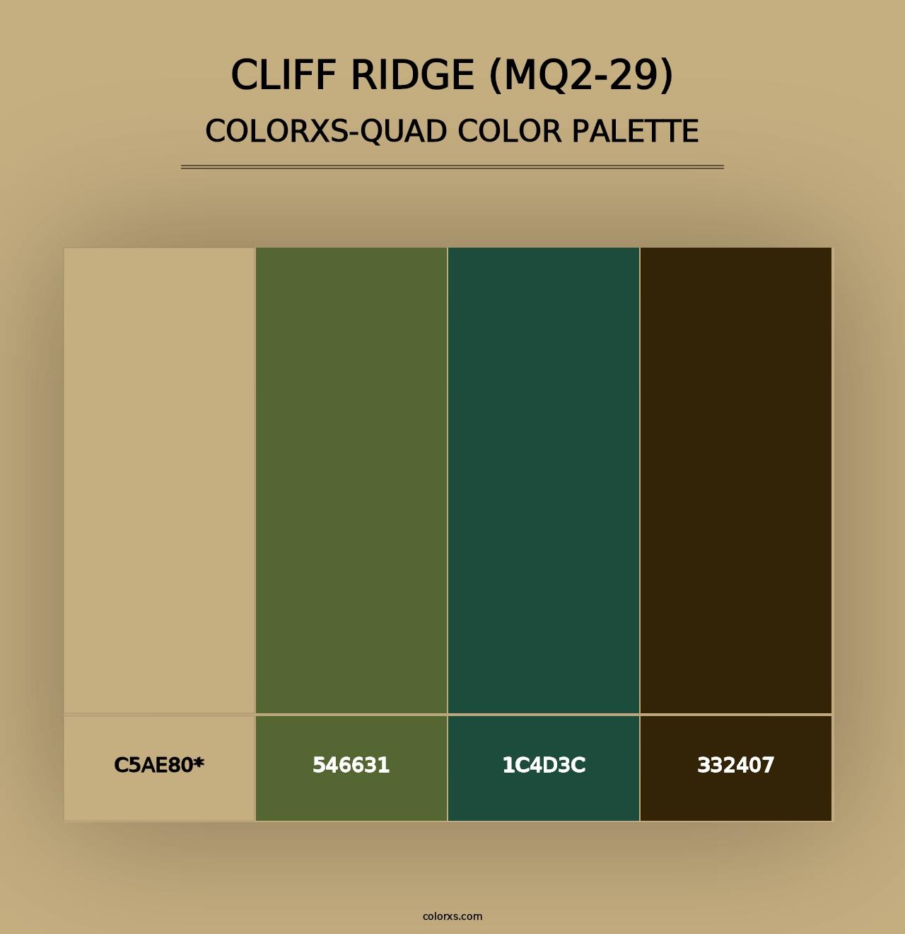 Cliff Ridge (MQ2-29) - Colorxs Quad Palette