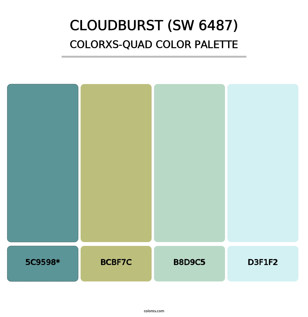 Cloudburst (SW 6487) - Colorxs Quad Palette