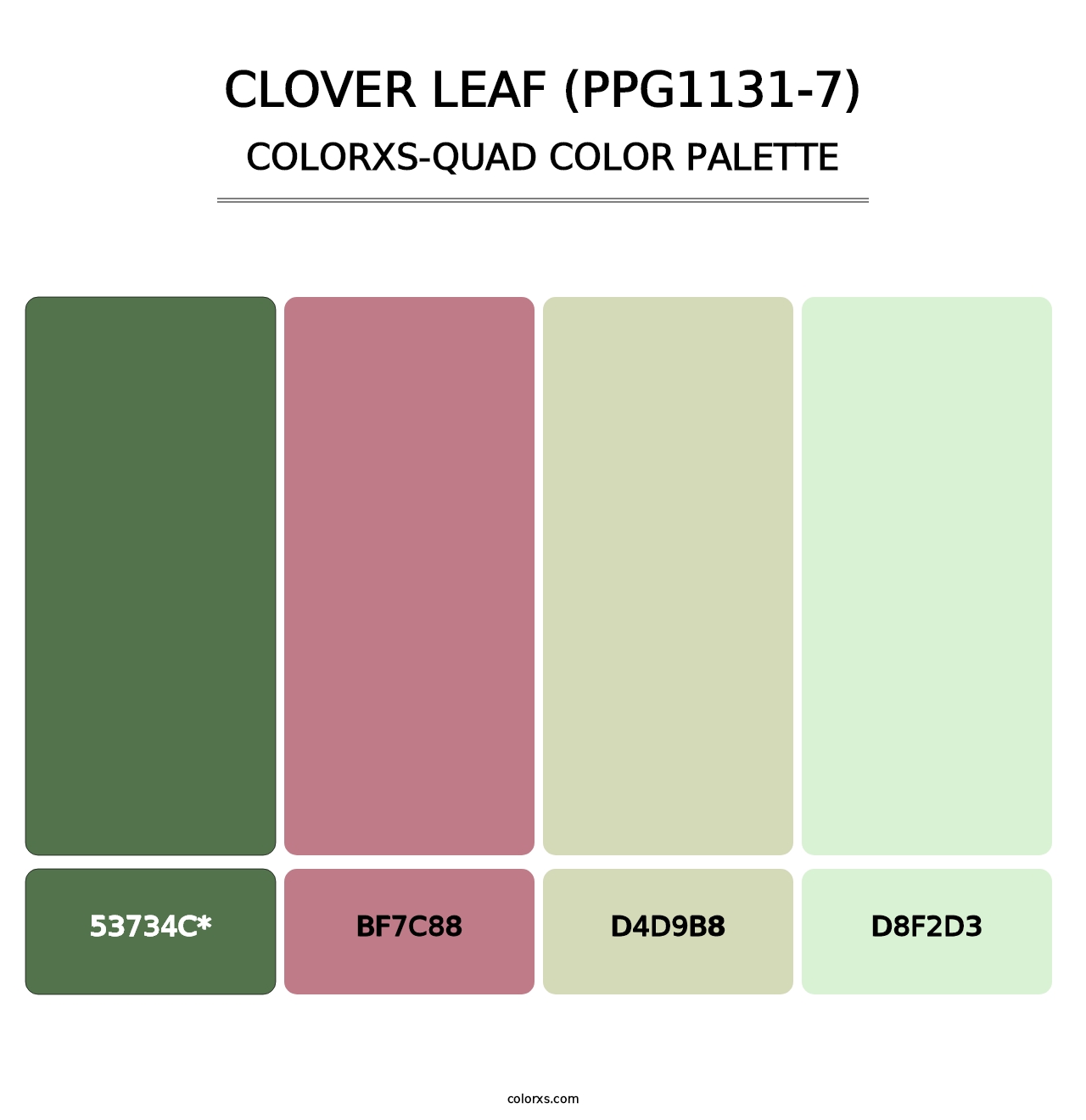 Clover Leaf (PPG1131-7) - Colorxs Quad Palette