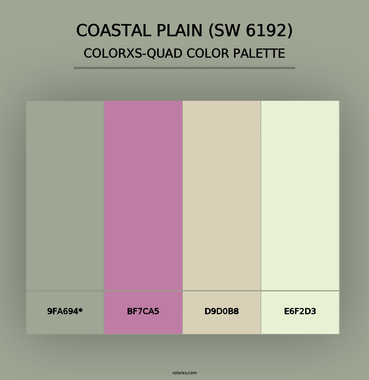 Coastal Plain (SW 6192) - Colorxs Quad Palette