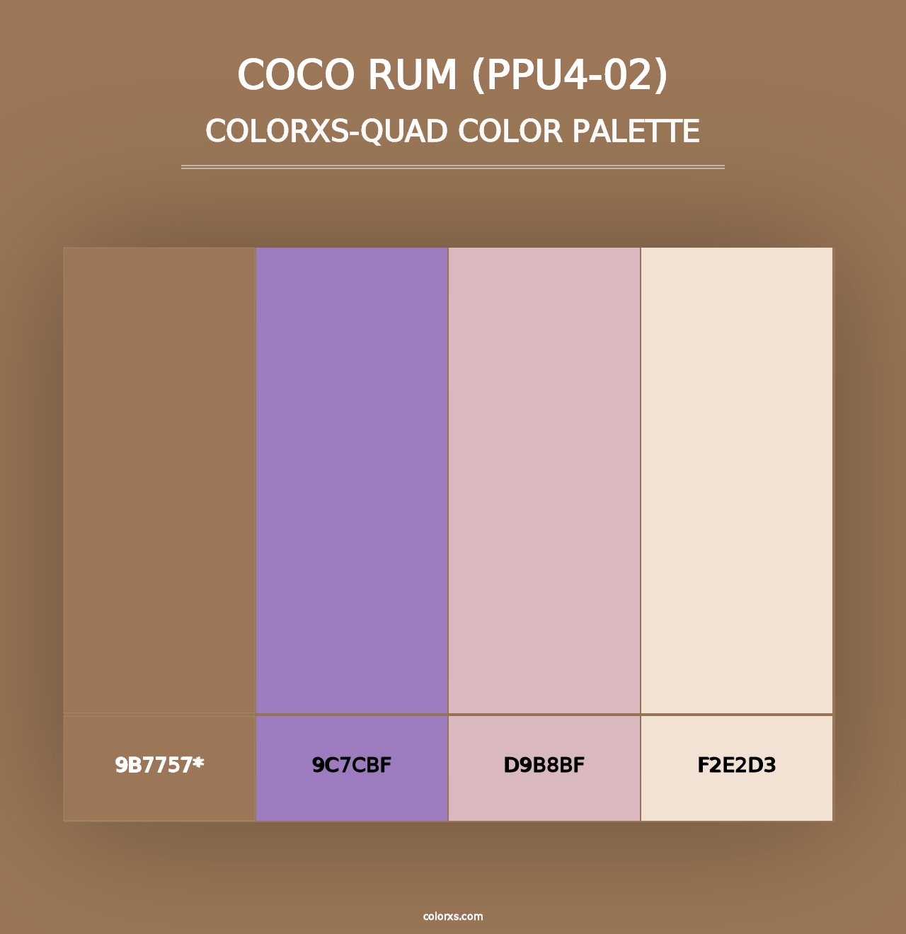 Coco Rum (PPU4-02) - Colorxs Quad Palette