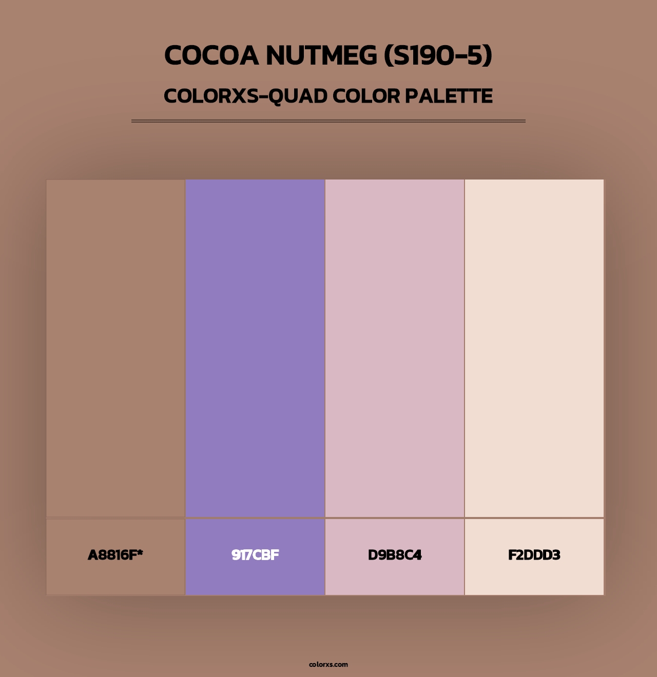 Cocoa Nutmeg (S190-5) - Colorxs Quad Palette