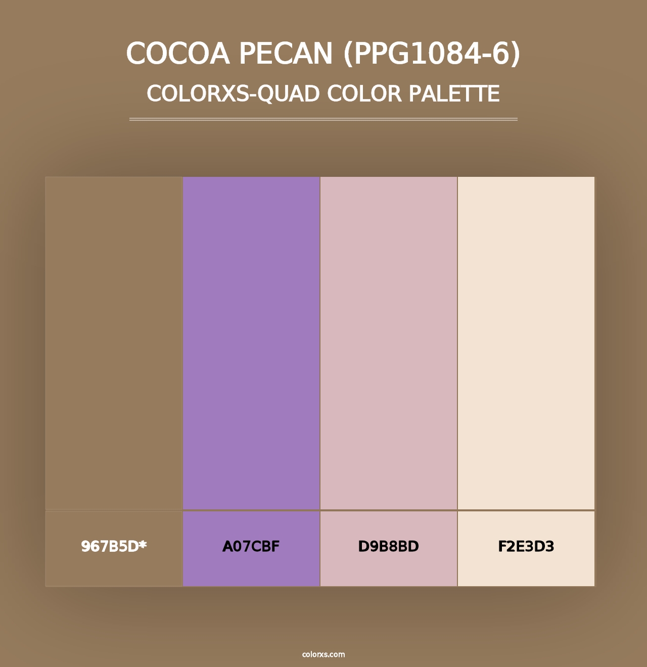 Cocoa Pecan (PPG1084-6) - Colorxs Quad Palette