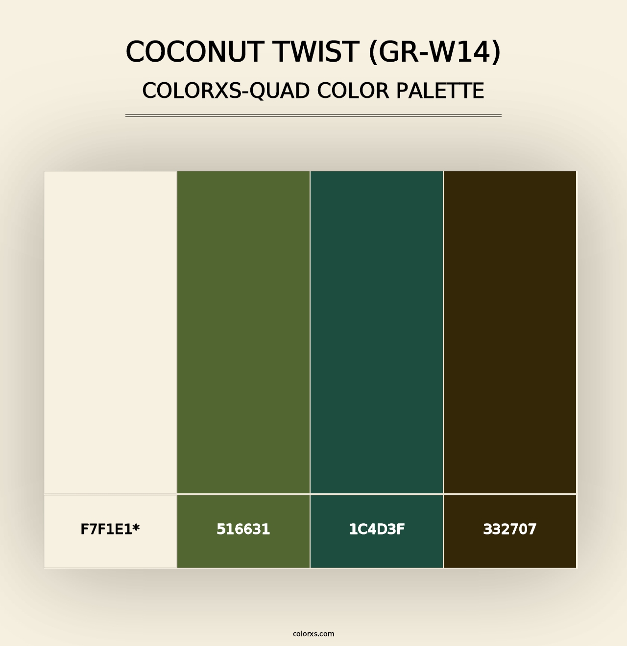 Coconut Twist (GR-W14) - Colorxs Quad Palette