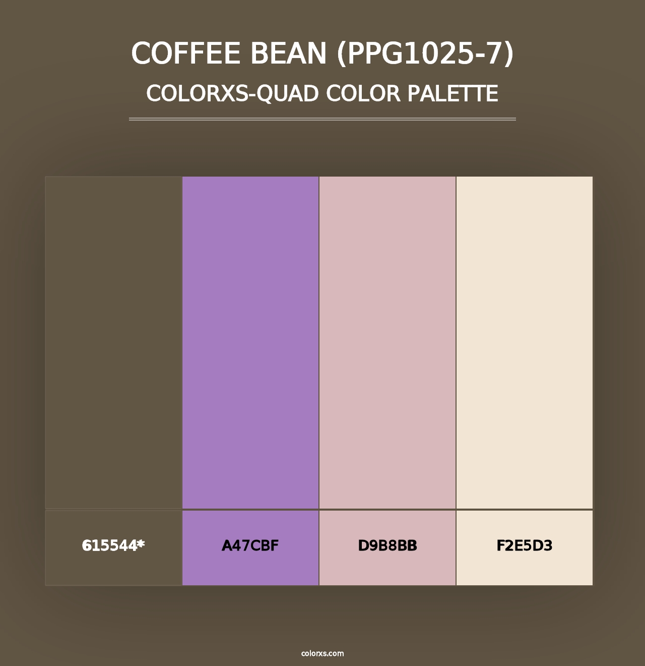 Coffee Bean (PPG1025-7) - Colorxs Quad Palette