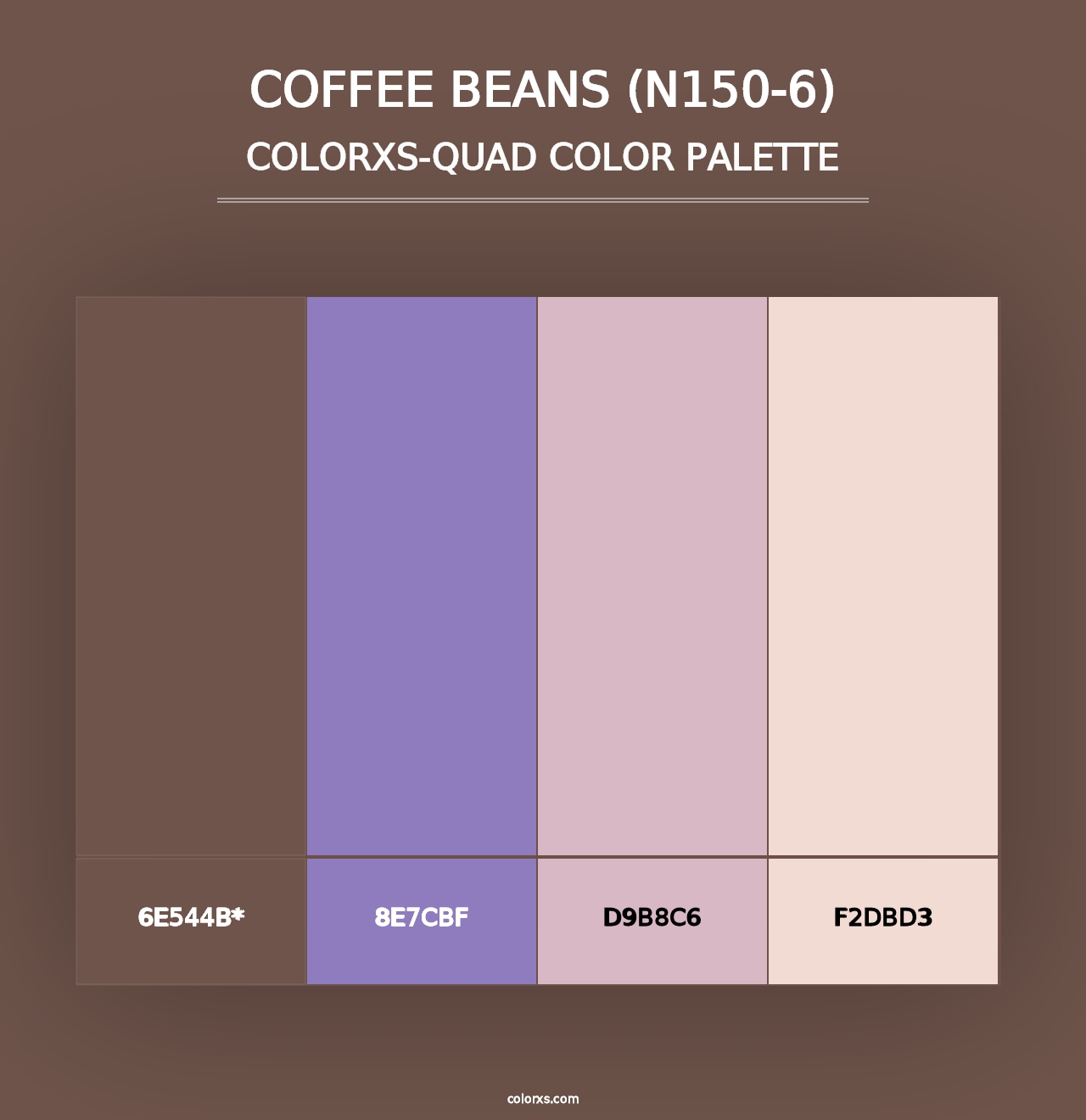 Coffee Beans (N150-6) - Colorxs Quad Palette