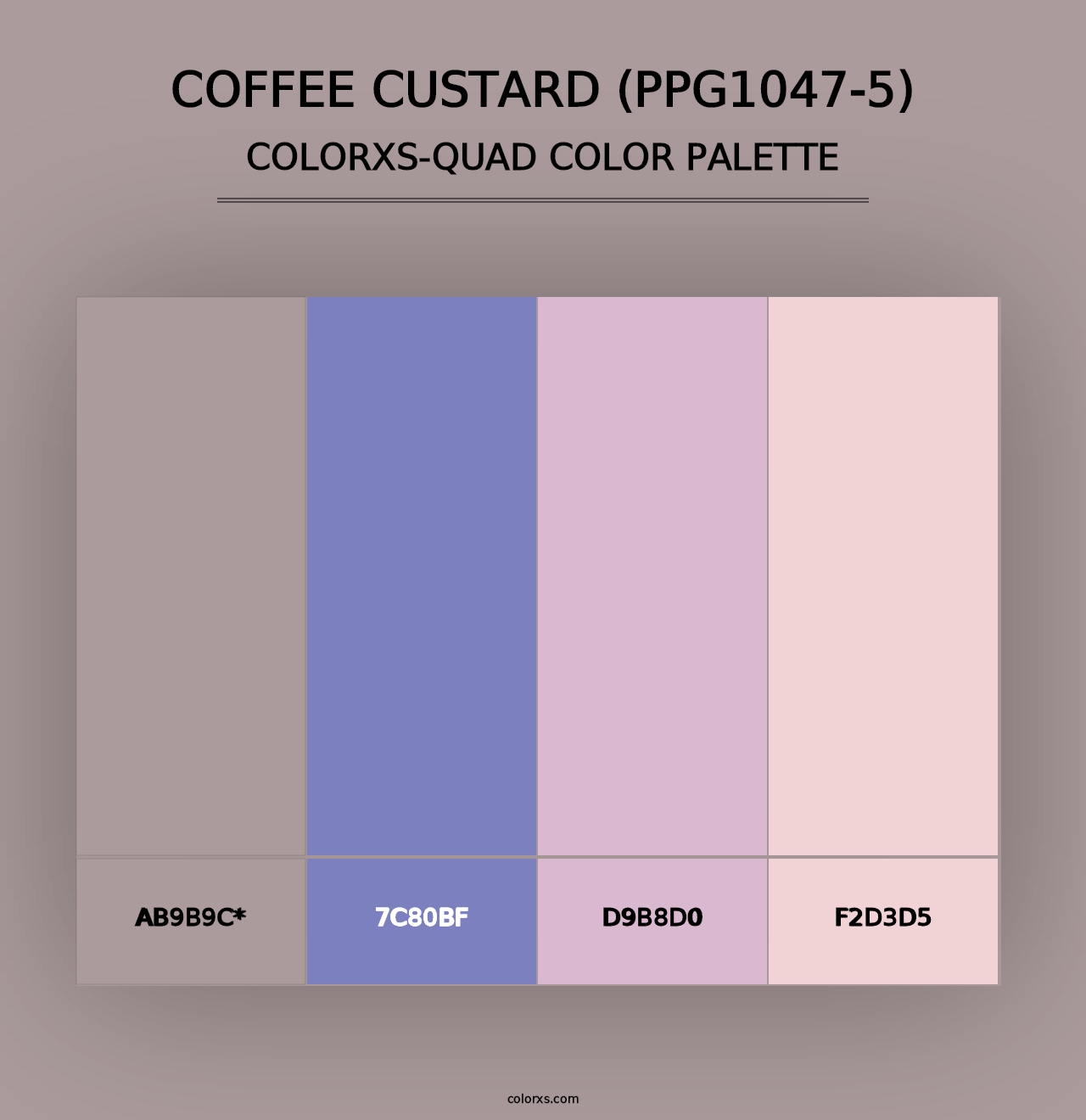 Coffee Custard (PPG1047-5) - Colorxs Quad Palette