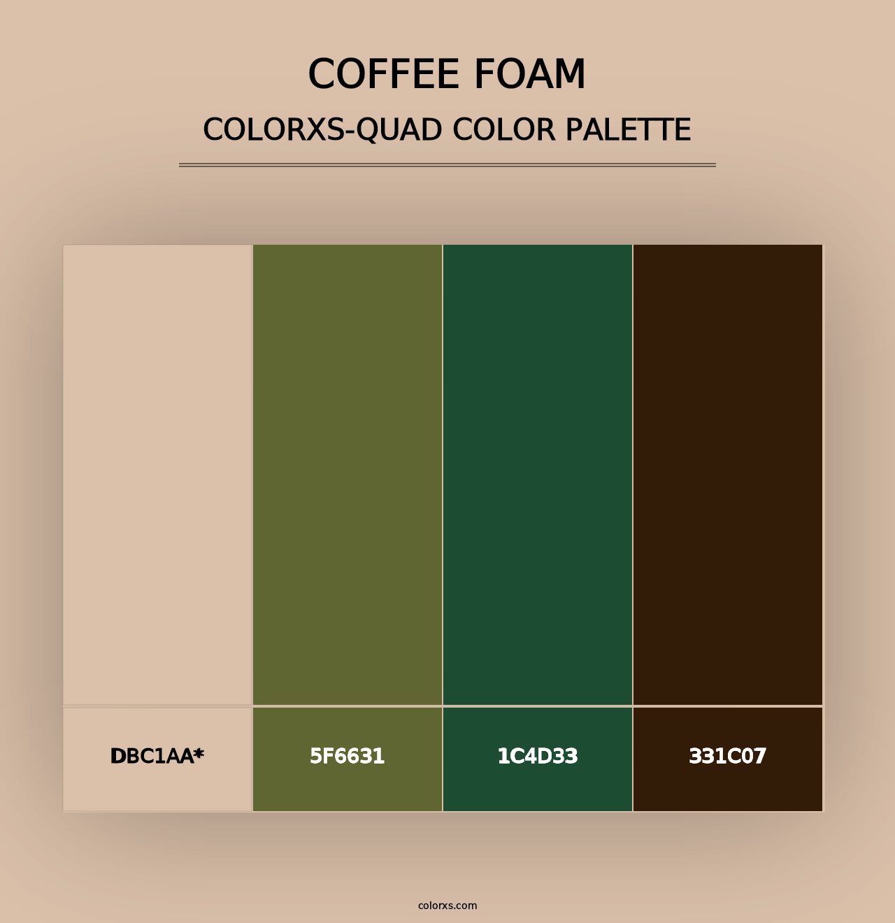 Coffee Foam - Colorxs Quad Palette