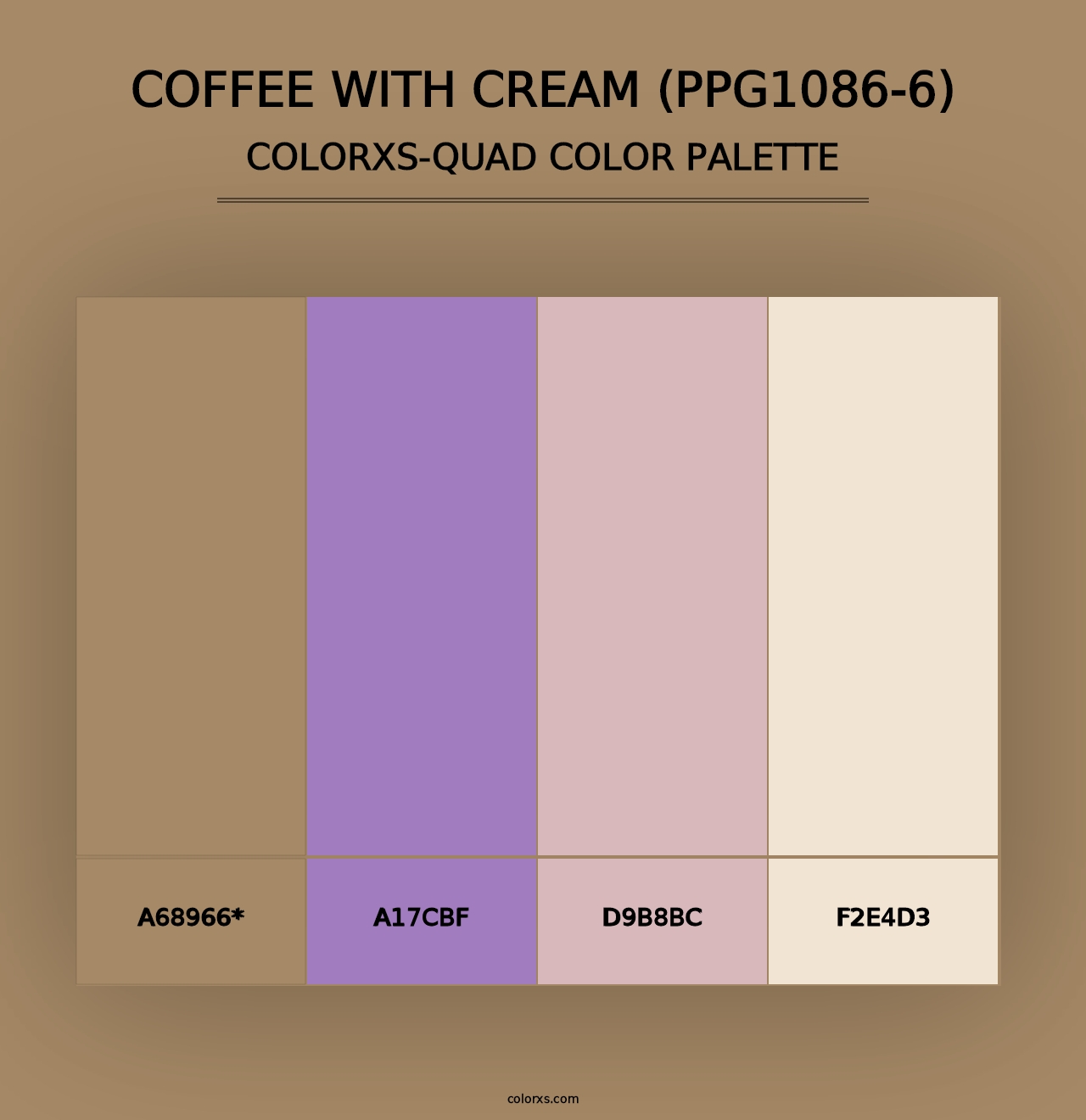 Coffee With Cream (PPG1086-6) - Colorxs Quad Palette