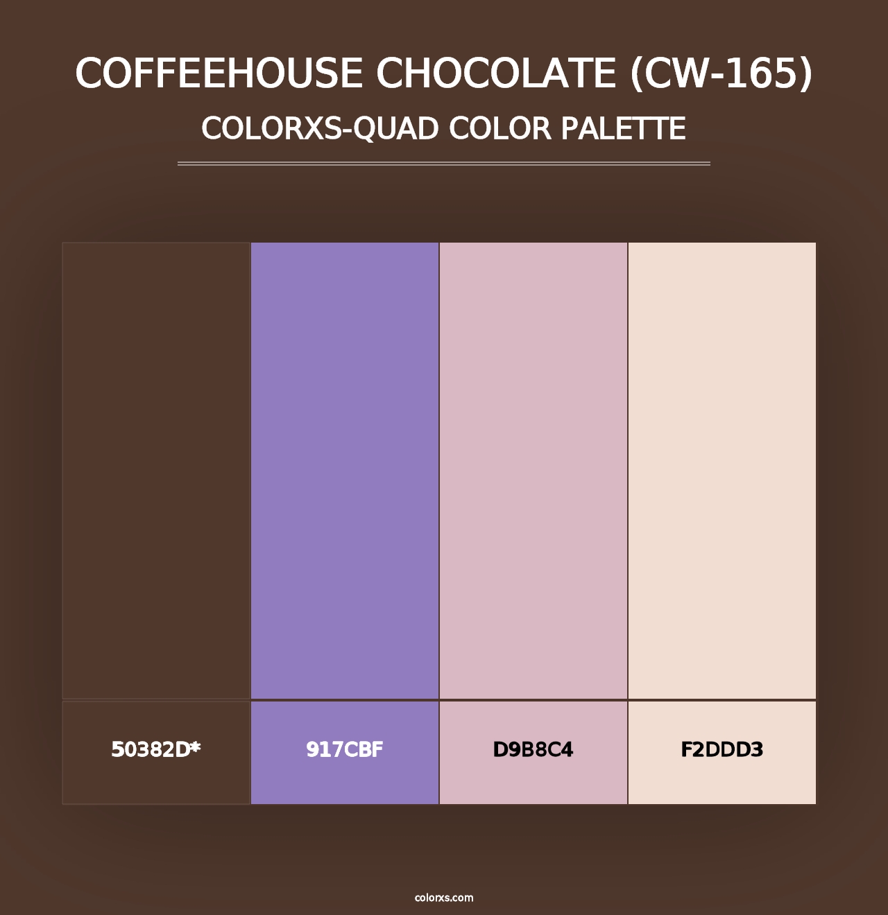 Coffeehouse Chocolate (CW-165) - Colorxs Quad Palette