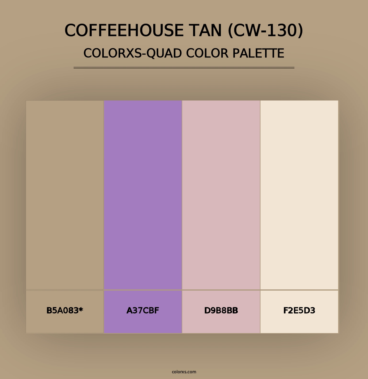 Coffeehouse Tan (CW-130) - Colorxs Quad Palette