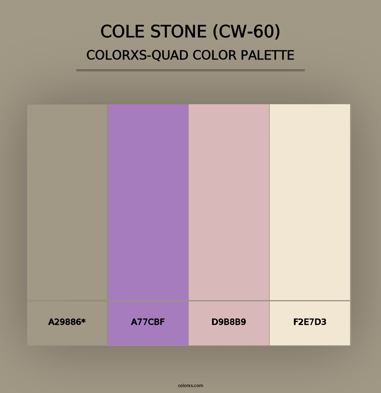 Cole Stone (CW-60) - Colorxs Quad Palette