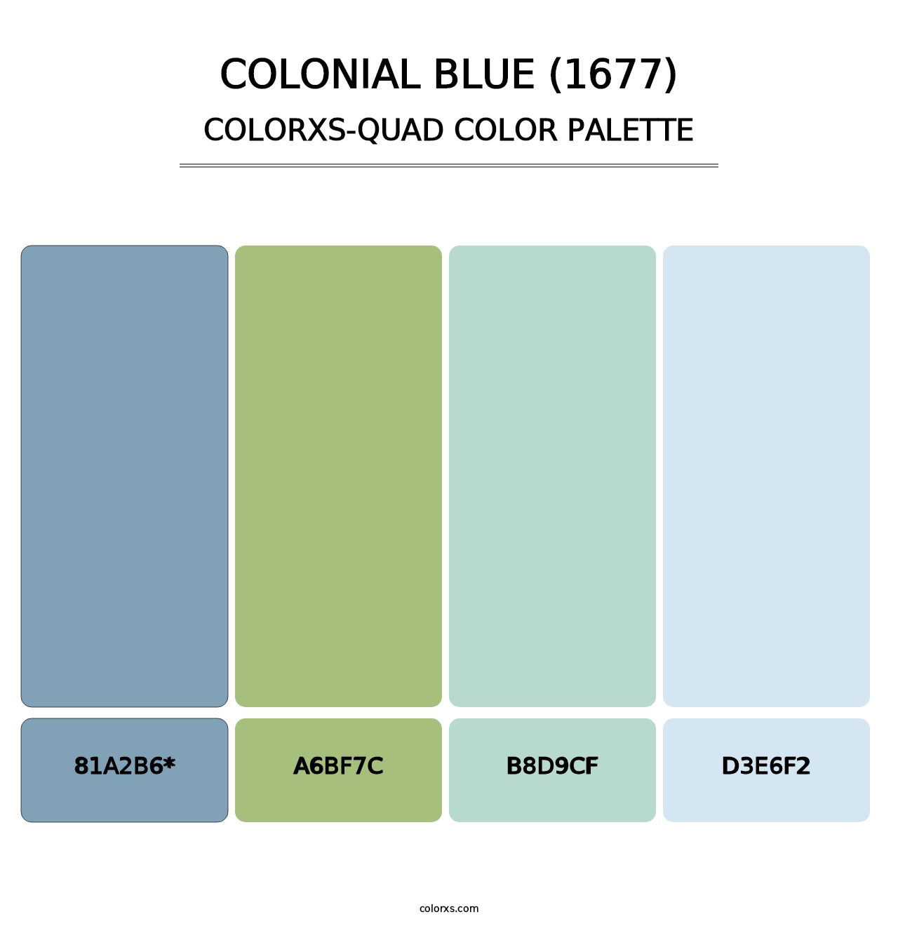 Colonial Blue (1677) - Colorxs Quad Palette