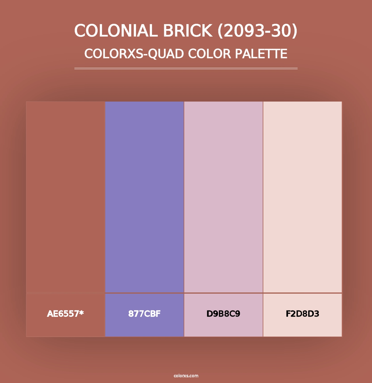 Colonial Brick (2093-30) - Colorxs Quad Palette