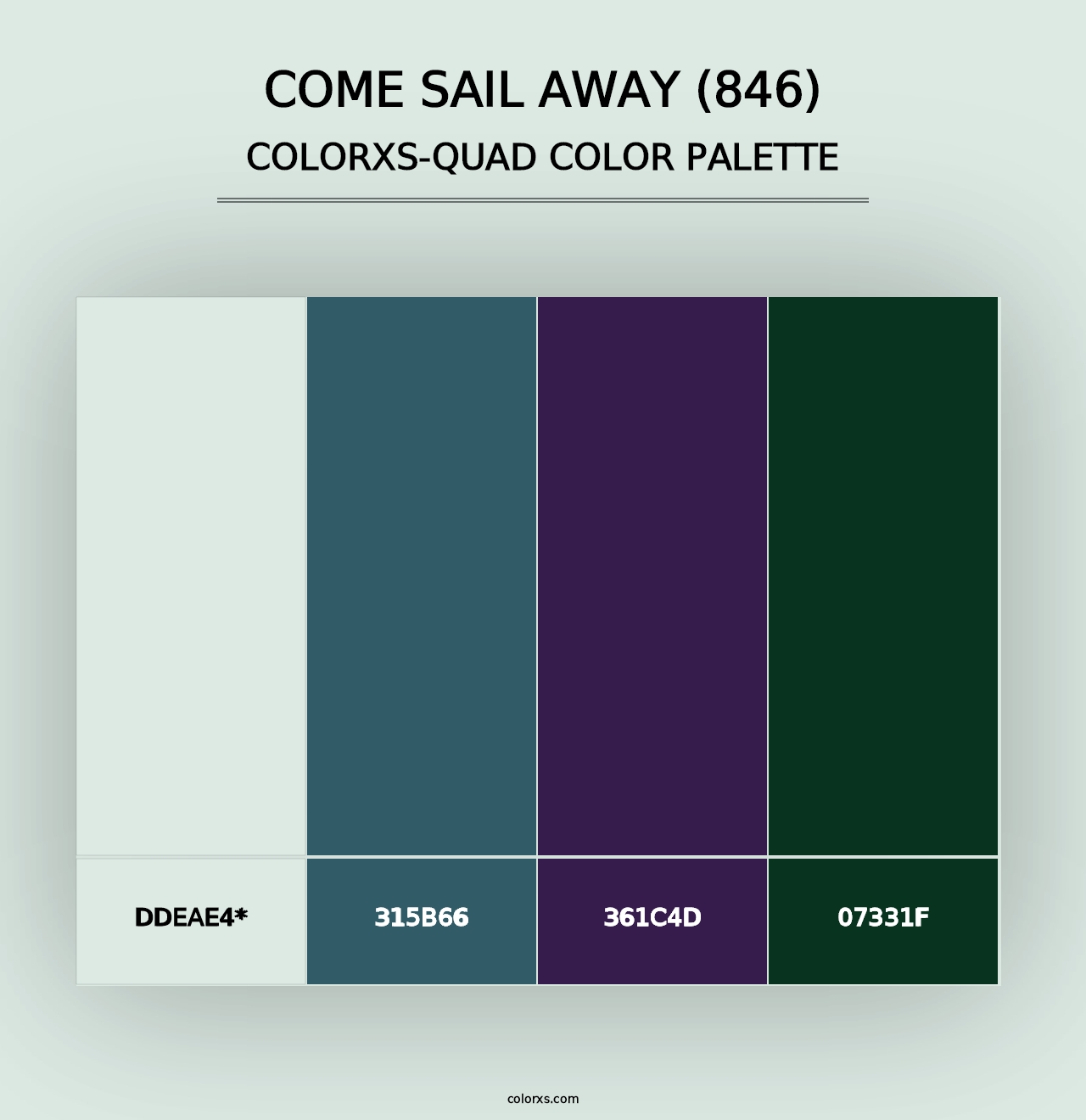 Come Sail Away (846) - Colorxs Quad Palette