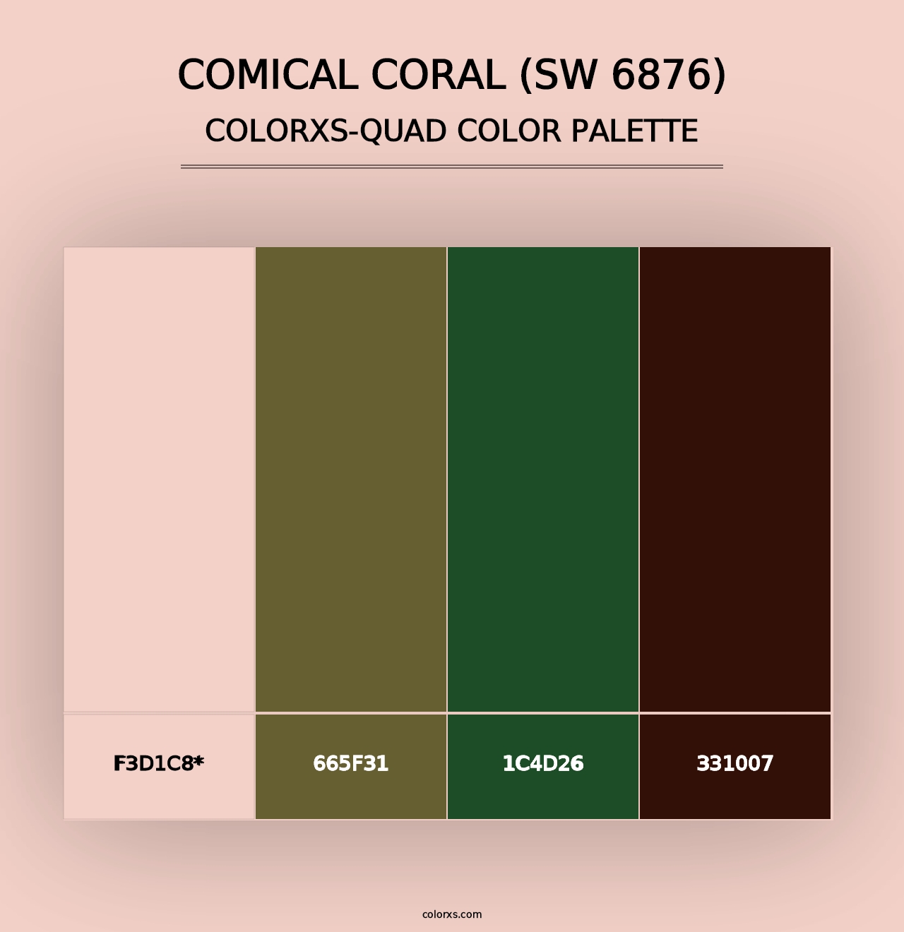 Comical Coral (SW 6876) - Colorxs Quad Palette