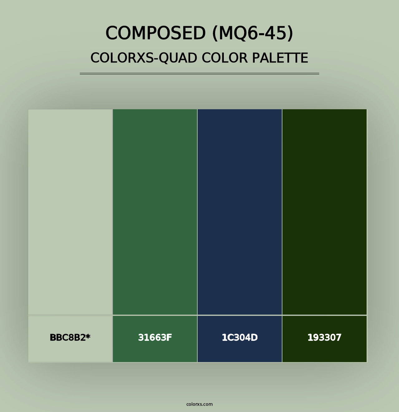 Composed (MQ6-45) - Colorxs Quad Palette