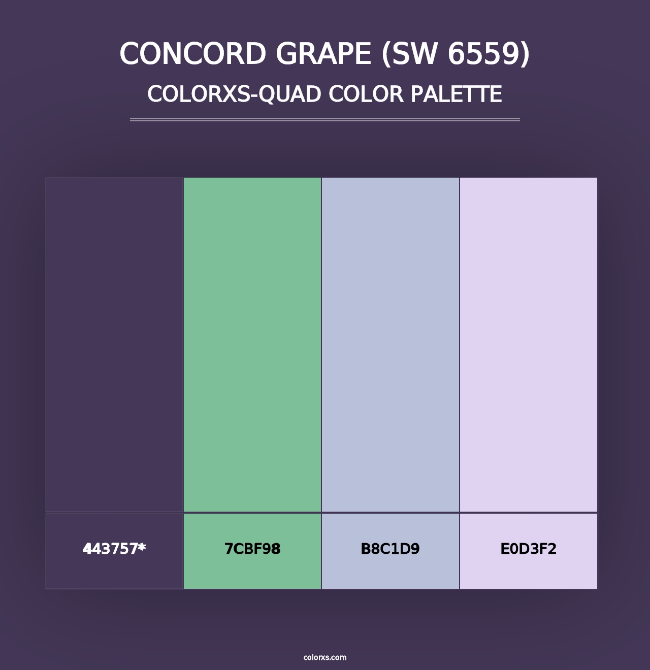 Concord Grape (SW 6559) - Colorxs Quad Palette