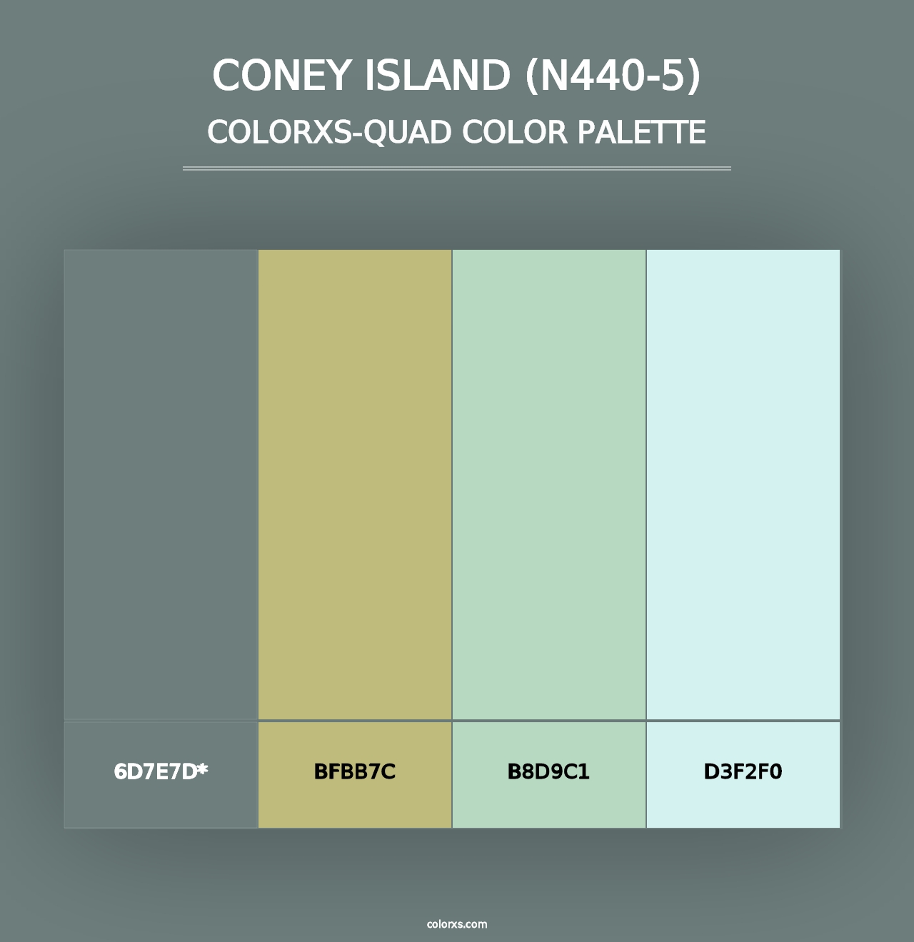 Coney Island (N440-5) - Colorxs Quad Palette