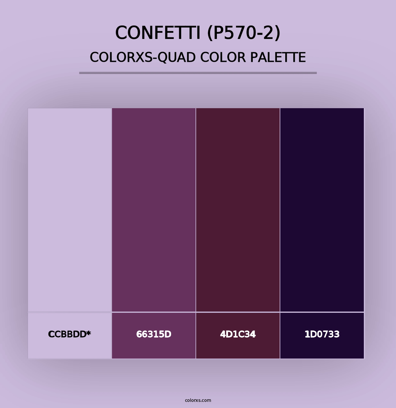 Confetti (P570-2) - Colorxs Quad Palette