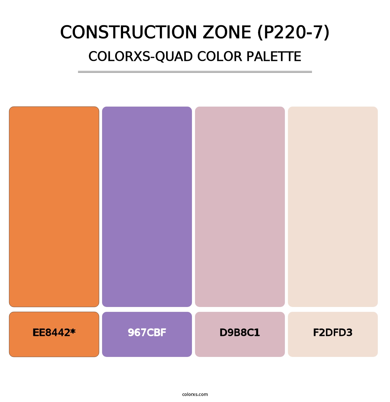 Construction Zone (P220-7) - Colorxs Quad Palette