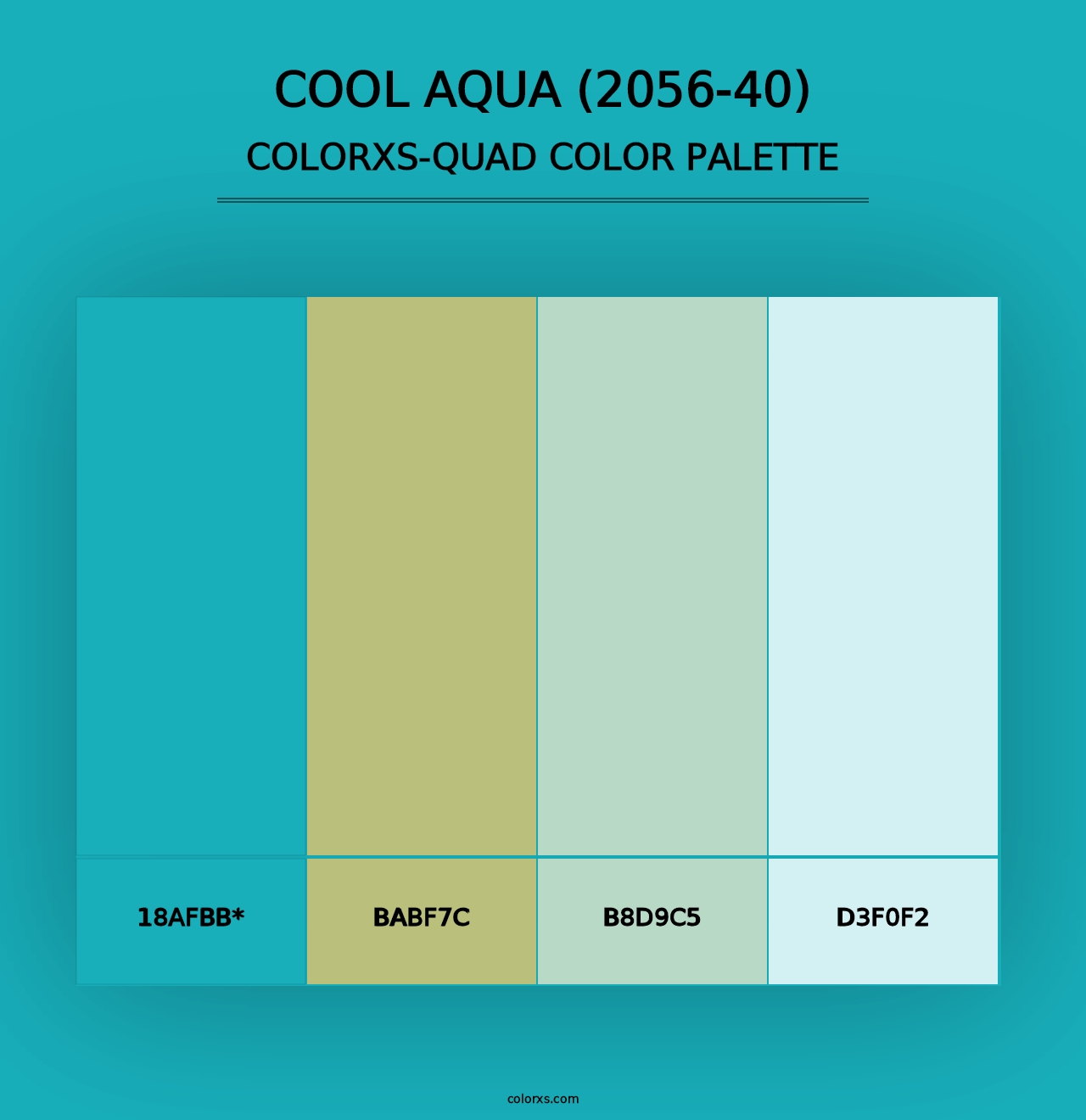 Cool Aqua (2056-40) - Colorxs Quad Palette