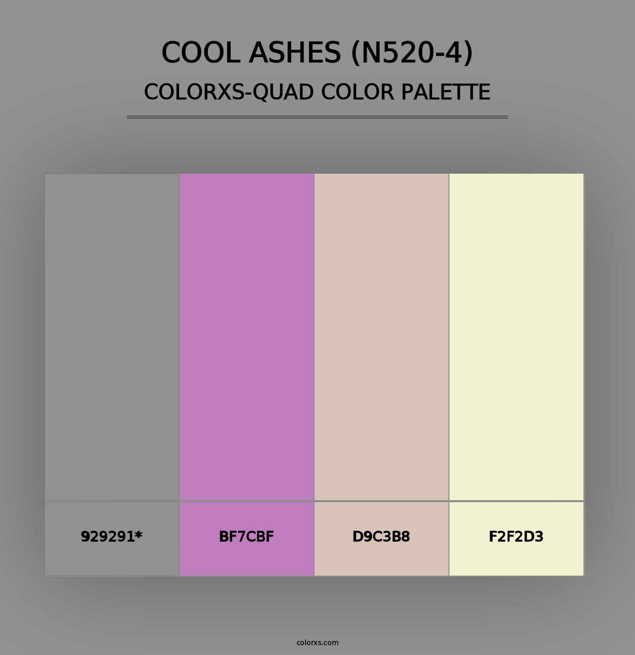 Cool Ashes (N520-4) - Colorxs Quad Palette