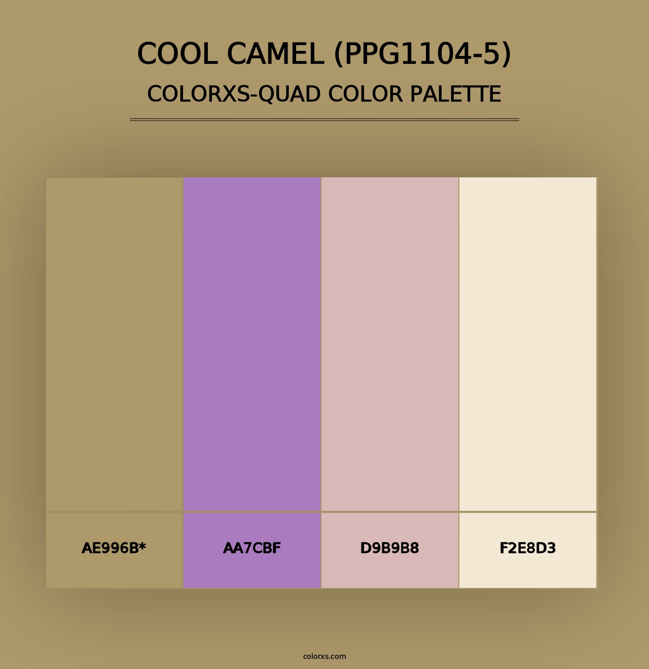 Cool Camel (PPG1104-5) - Colorxs Quad Palette