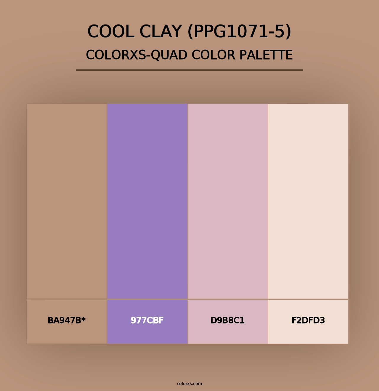 Cool Clay (PPG1071-5) - Colorxs Quad Palette