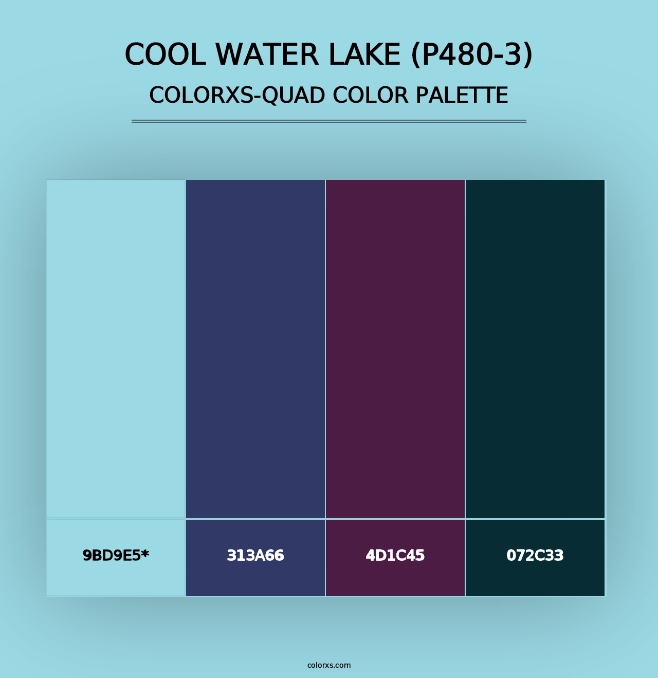 Cool Water Lake (P480-3) - Colorxs Quad Palette