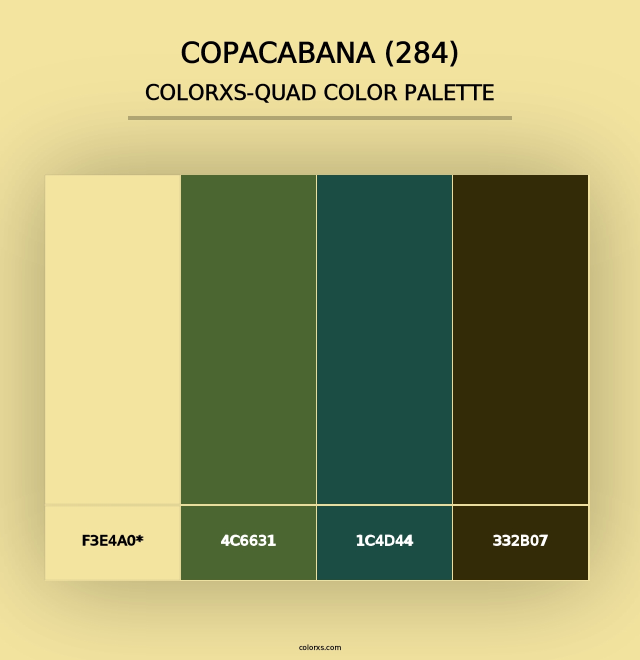 Copacabana (284) - Colorxs Quad Palette